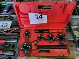an image of a red tool box with tools in it
