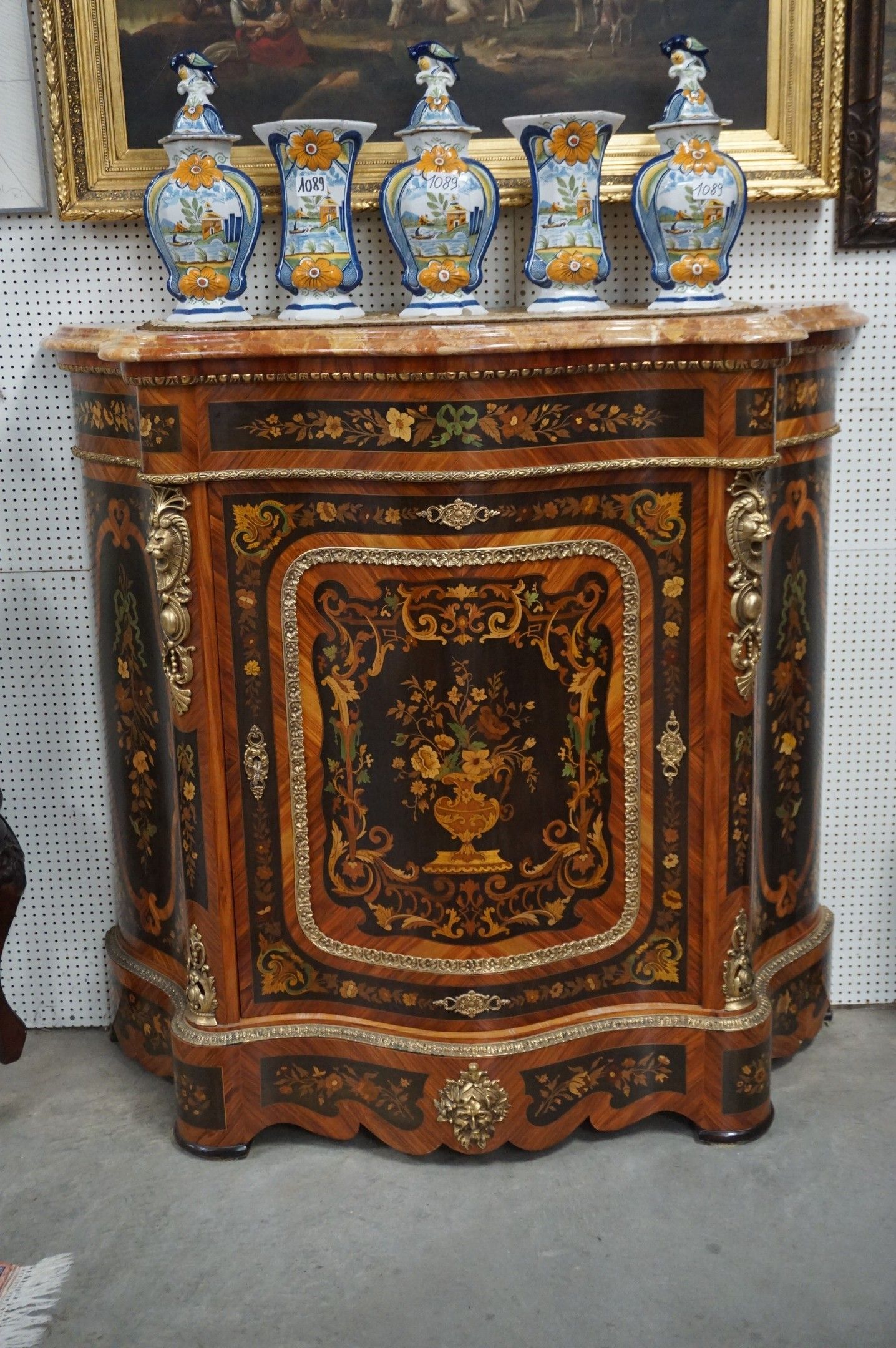magnifique commode en marqueterie de style Napoléon III - pl…