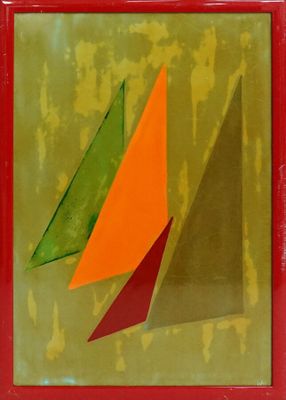 une image représentant un tableau représentant un triangle encadré de rouge