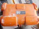 an orange case sitting on top of a table