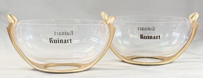 Ensemble de deux seaux à champagne à anses en plastique de l…