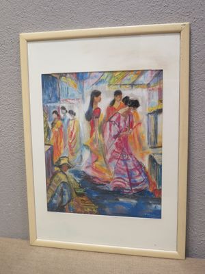 D.REVIRIEGO "Les Espagnoles" pastel (70 x 50 cm)