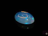 an image of a black oplite in the dark