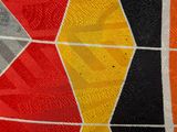 a close up of a colorful piece of cloth