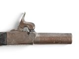 a close up of a gun on a white background