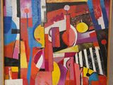 une image représentant un tableau accroché au mur, dans un cadre en bois