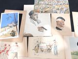 de nombreuses photos différentes d'hommes et de femmes posées sur la table