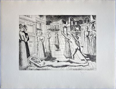 an image of a drawing of a woman laying on the ground