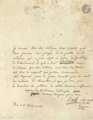 an old letter written in black ink on a piece of paper