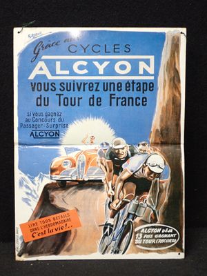 une affiche pour une épreuve cycliste du Tour de France