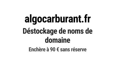 Nom de domaine algocarburant.fr.