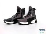 nike air jordan flyknit mid wolf grey / black / white