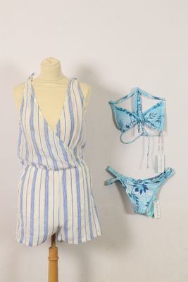 SEAFOLLY - Bikini imprimé en camaïeu bleu, le haut triangle …