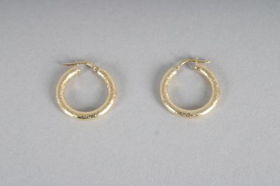 paire de créoles en or 18 carats, poids 1.9 g env. - Photo 1