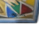 an image of a painting of a woman holding a kite in her hand