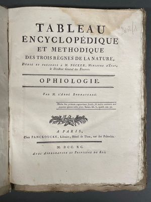 BONNATERRE, Abbé. Tableau encyclopédique et méthodique des t…
