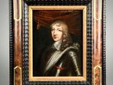 a painting of a man in armor holding a sword