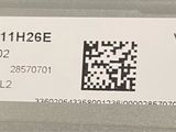 a close up of a qr code on the back of a cell phone