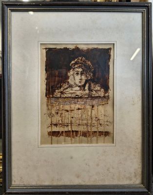 Daniel AIRAM Titus, Encre et collage sur papier - Photo 1