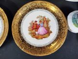 two plates with a picture of a couple on them