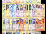 many cards of different colors and designs on the table