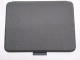 the back of a laptop case with a mouse pad on top of it