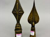 pair of antique brass candlesticks