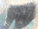 une peinture représentant un éléphant, peinte sur le mur