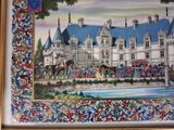 a picture of a picture of a castle with a lot of people