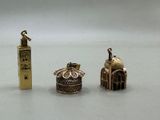 three different types of jewelry are displayed on a white surface