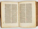 an open book with a number of letters on it