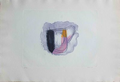une photo d'un tableau représentant une tasse de café posée sur une table