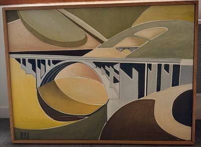 a picture of a painting on the wall of a room