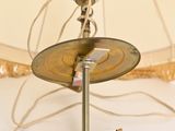 a lamp that is on top of a table
