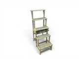 an image of a wooden step stool on a white background