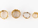 a group of five gold rings
