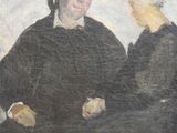 painting of a man and a woman sitting next to each other