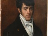 portrait d'un homme vêtu d'un manteau noir et d'un nœud papillon blanc