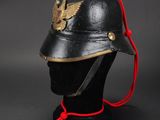 a close up of a helmet on a mannequin head