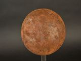 an image of a ball on a stand against a black background