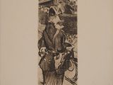 an image of a drawing of a woman in a hat and coat