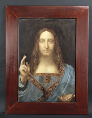 D'après Léonard DE VINCI: "Salvator Mundi", reproduction sur…
