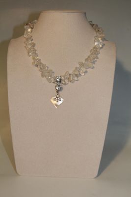 Fi-va Collier composé de perle de cristal de roche baroque, …