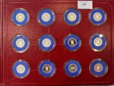 a picture of a display case with a lot of coins