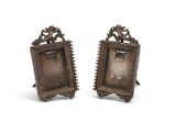 paire de cadres photo anciens en argent au motif ouvragé