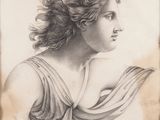 un vieux dessin représentant une femme aux cheveux bouclés