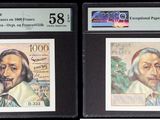 deux billets de banque sur lesquels figurent les portraits d'un homme et d'une femme
