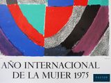 a poster with a picture of an abstract painting