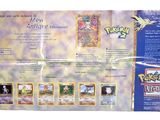 the back of a pokemon trading card with a lot of cards on it