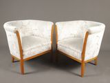 paire de chaises longues danoises du milieu du siècle